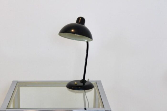 adjustable black steel table lamp attributed to christian dell for kaiser idell 1930s 3606