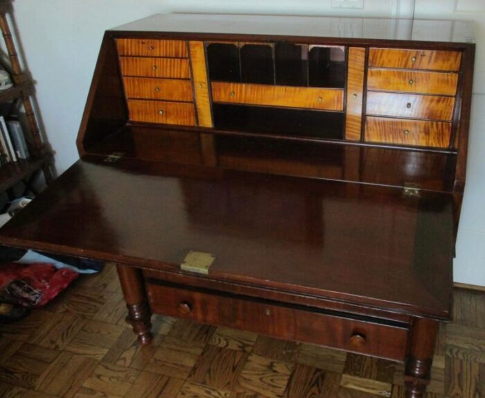 american empire mahagony drop leaf desk 5556