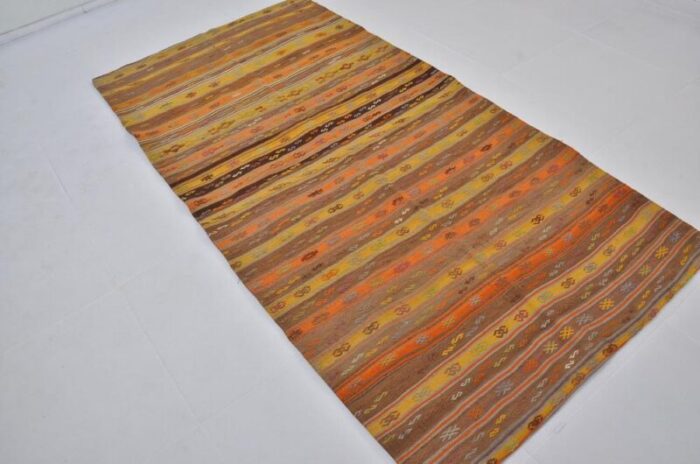 anatolian stripe wool rug 1960s 7422