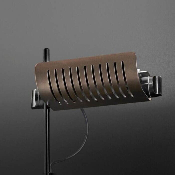 anodic bronze wall lamp by joe colombo for oluce 3