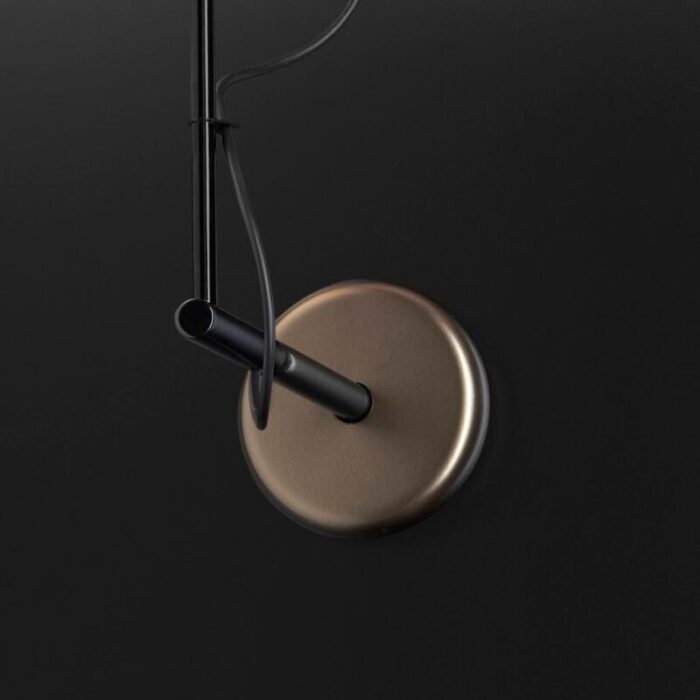 anodic bronze wall lamp by joe colombo for oluce 4