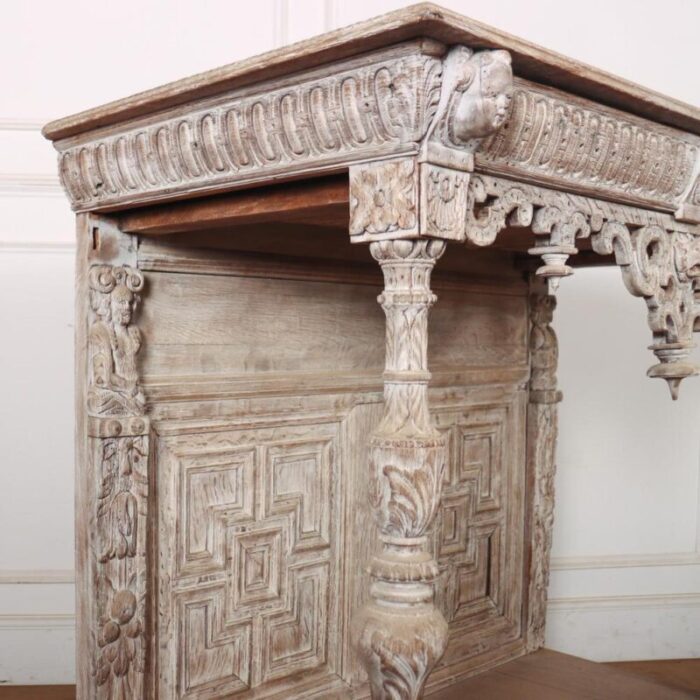 antique carved console table 0216