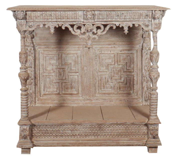 antique carved console table 0323