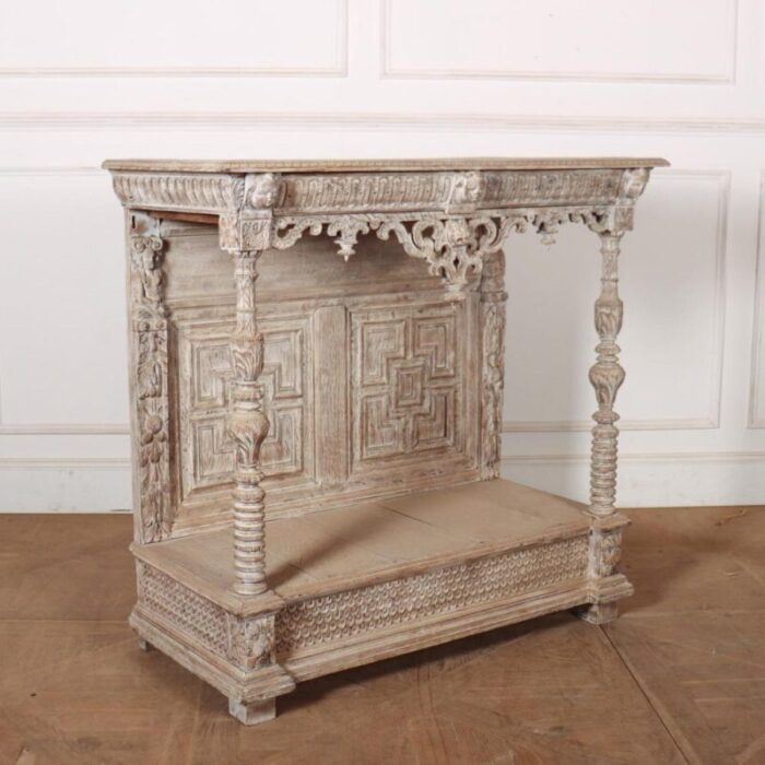 antique carved console table 3544