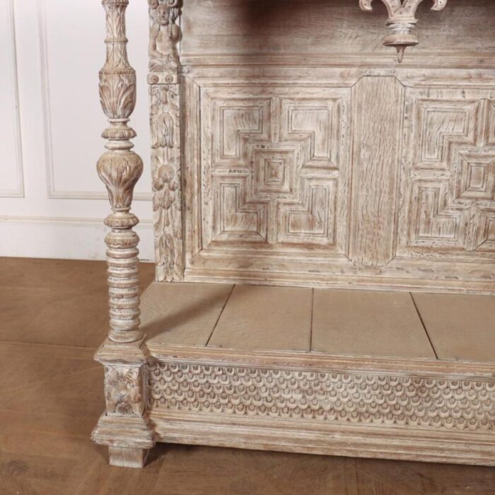 antique carved console table 4527