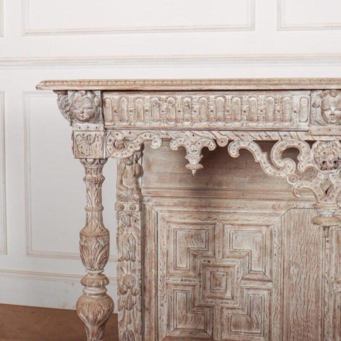 antique carved console table 6534