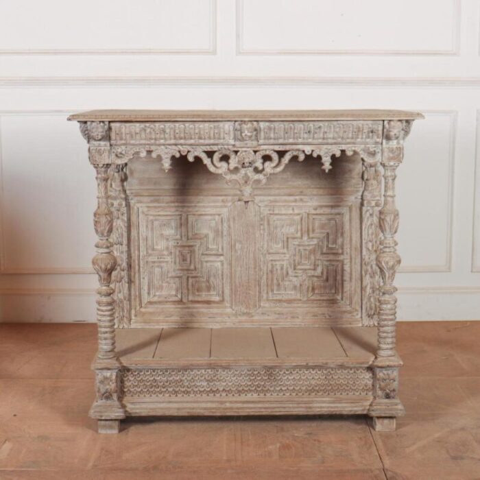 antique carved console table 8106