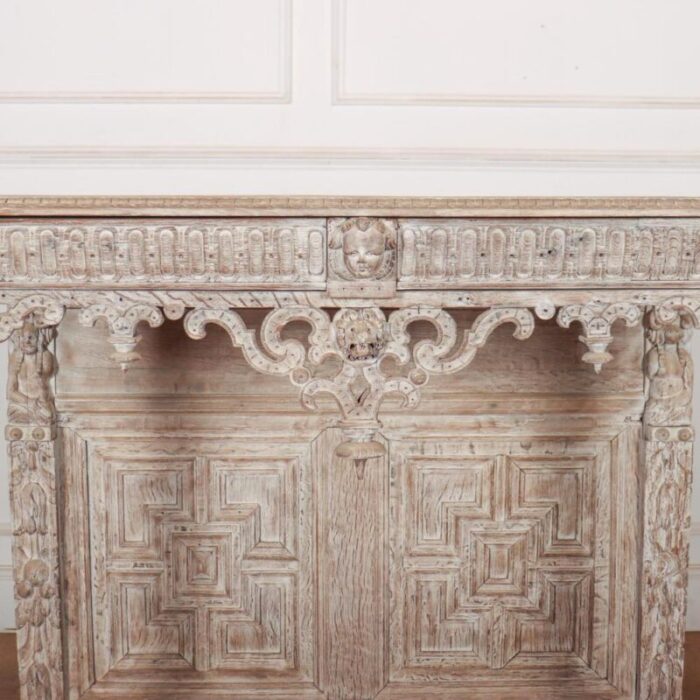 antique carved console table 8432