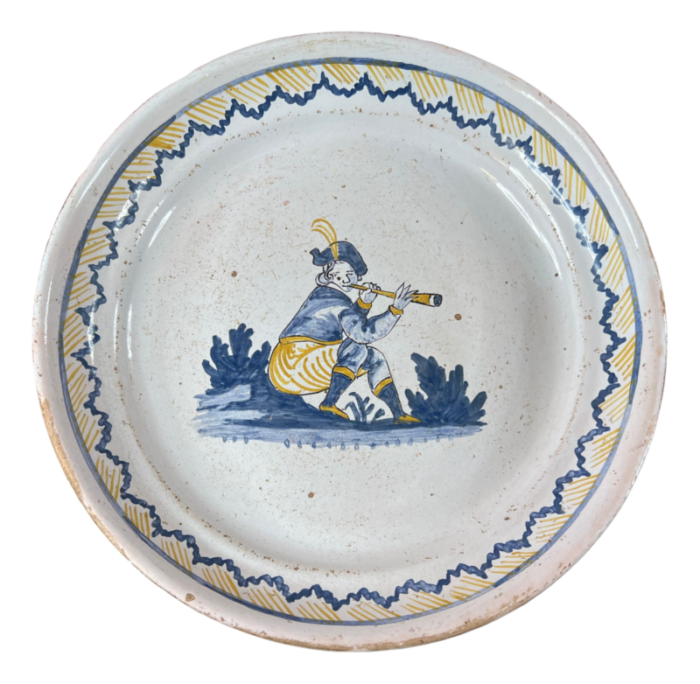 antique faience plate from la rochelle 18th century 5477