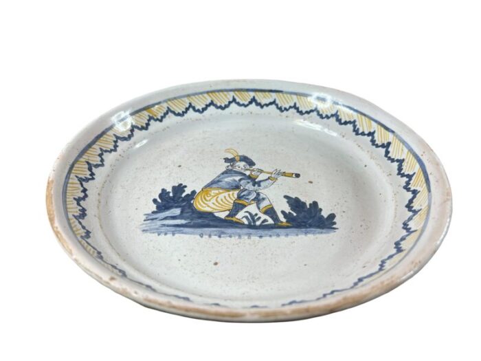 antique faience plate from la rochelle 18th century 8652