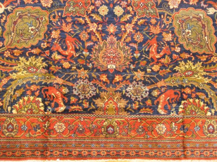 antique ferahan oriental rug in room size with palmettes 0965