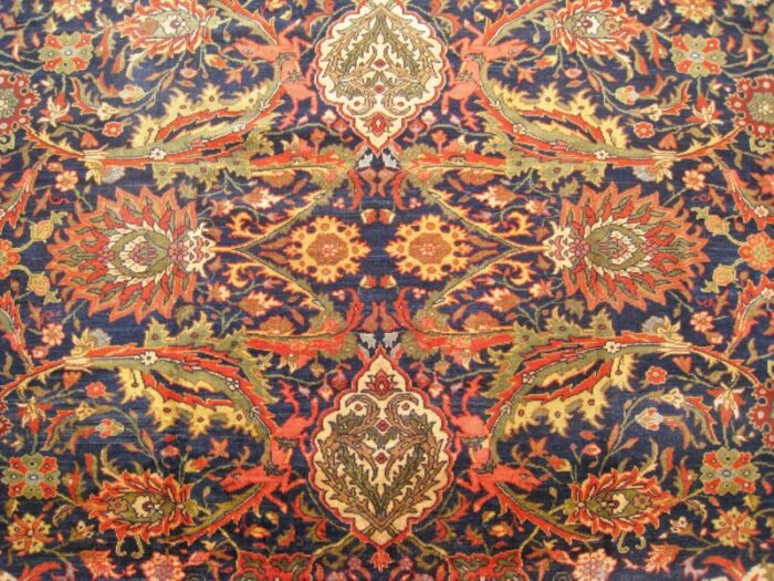 antique ferahan oriental rug in room size with palmettes 9647