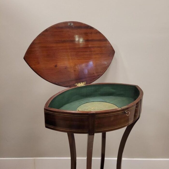 antique french side table in mahogany and inlaid brass 1830 8230