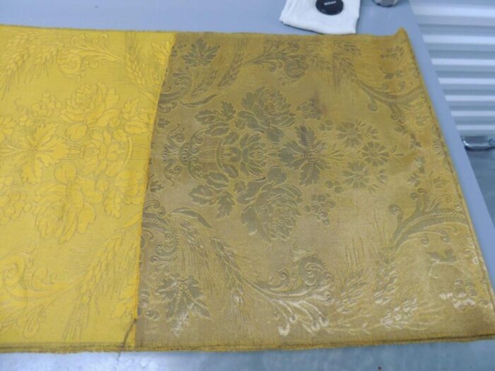 antique gold woven silk with gold metallic threads fabric 8 yards 3817