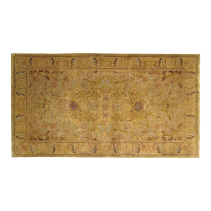 antique indian agra oriental carpet in small size with soft colors circa 1900 6560