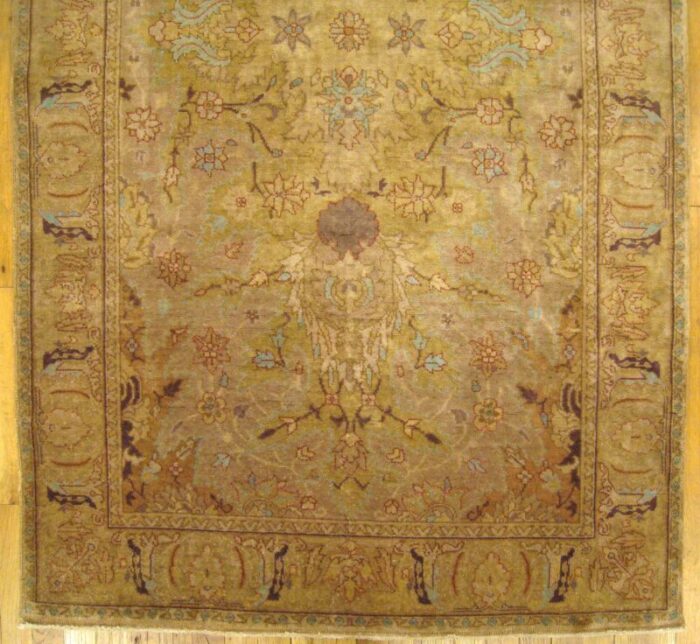 antique indian agra oriental carpet in small size with soft colors circa 1900 8588