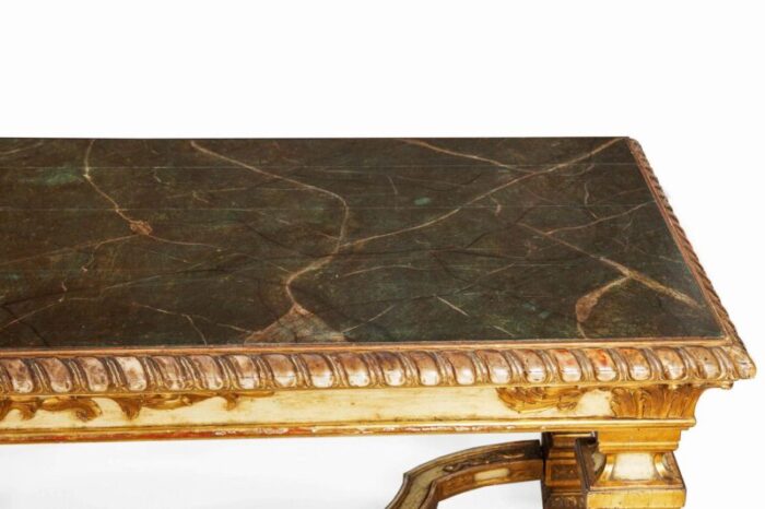 antique louis xiv style polychromed rectangular dining center table ca 1900 8607