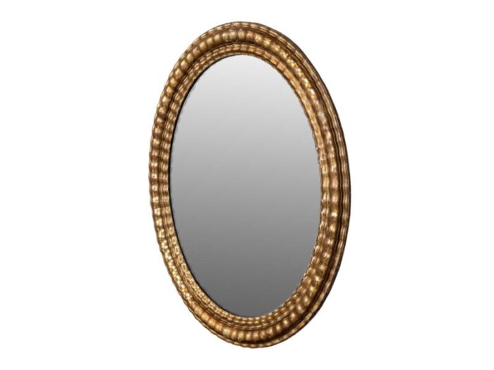 antique oval gilded mirror 1092