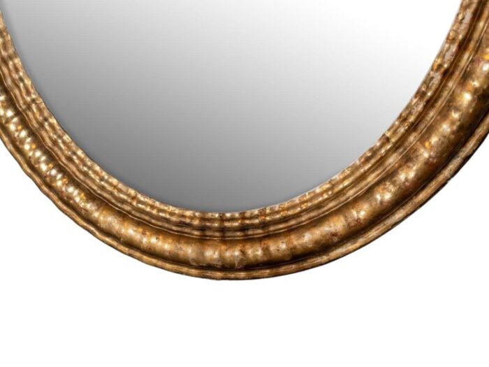 antique oval gilded mirror 6672