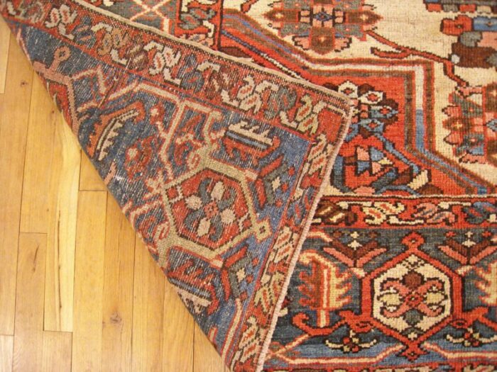 antique persian decorative oriental heriz serapi rug in room size 2957