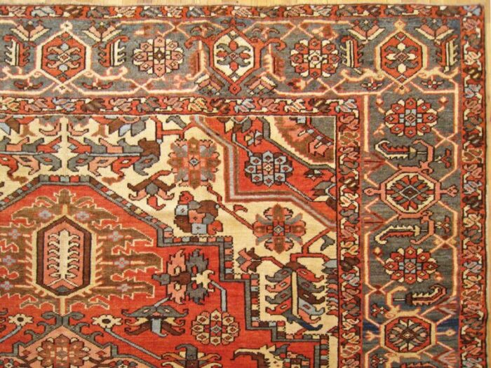 antique persian decorative oriental heriz serapi rug in room size 3933