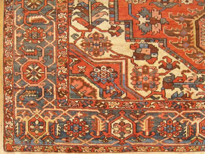 antique persian decorative oriental heriz serapi rug in room size 5796