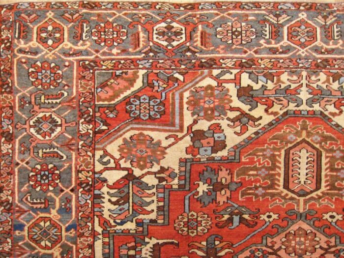 antique persian decorative oriental heriz serapi rug in room size 9899