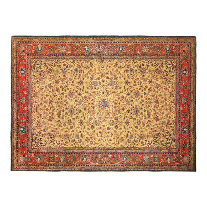 antique persian sultanabad oriental carpet room size with floral elements 1904