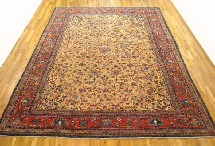 antique persian sultanabad oriental carpet room size with floral elements 4298