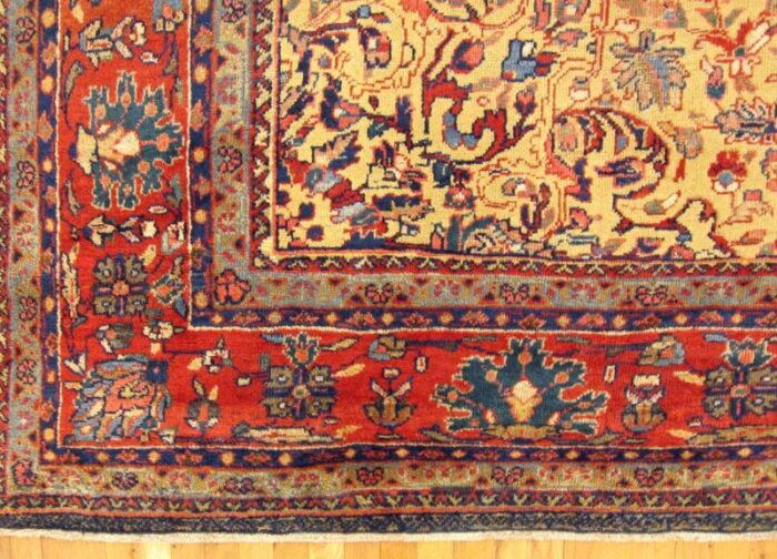 antique persian sultanabad oriental carpet room size with floral elements 7087