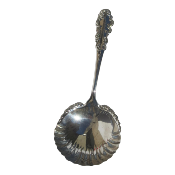 antique sterling silver serving spoon circa 1915 8047