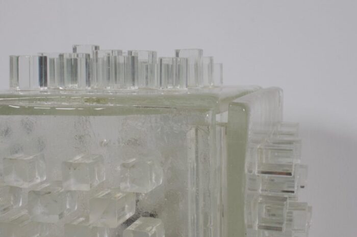 apis table lamp in raw crystal from poliarte 1960s 4