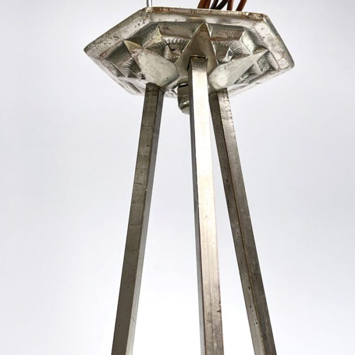 art deco chandelier hanging lamp attributed to degue 1930s 7750