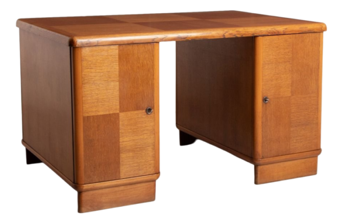 art deco partners desk in harlequin oak and golden oak 1930 2551