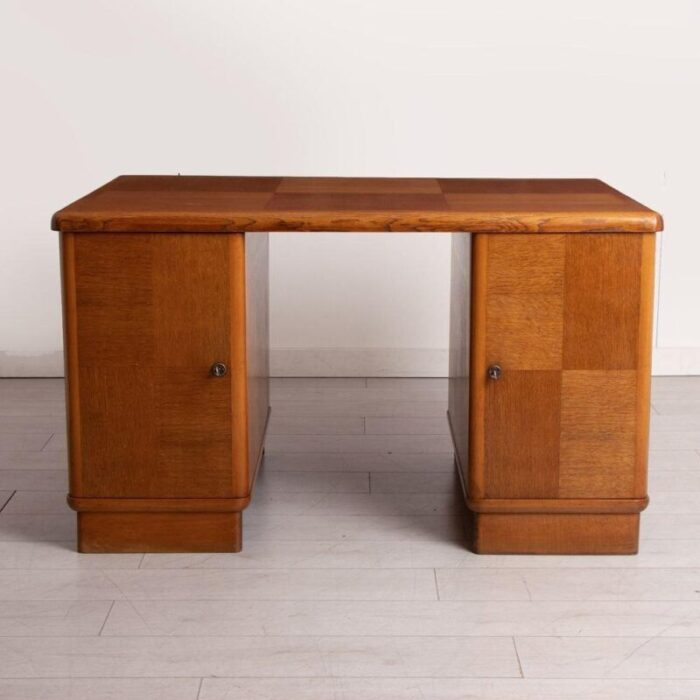 art deco partners desk in harlequin oak and golden oak 1930 2959