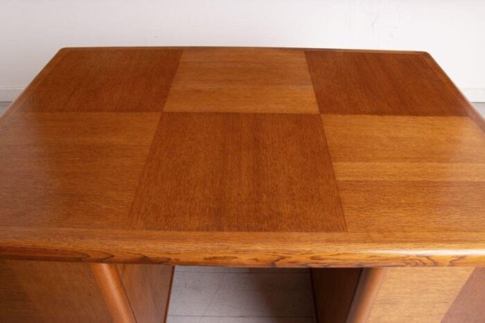 art deco partners desk in harlequin oak and golden oak 1930 6073