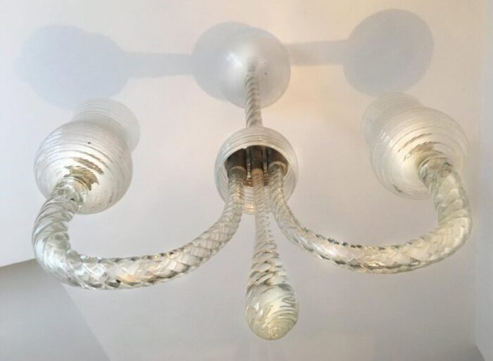 art deco reticello chandelier by ercole barovier 1940s 12