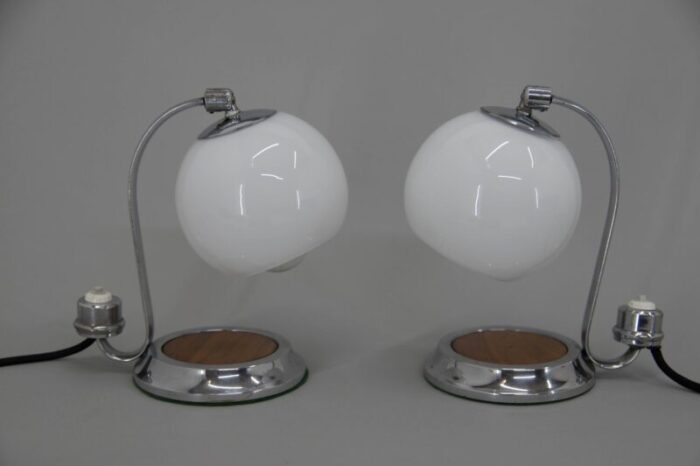 art deco table lamps 1930s set of 2 2