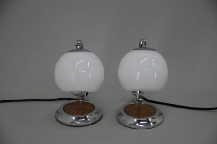 art deco table lamps 1930s set of 2 6