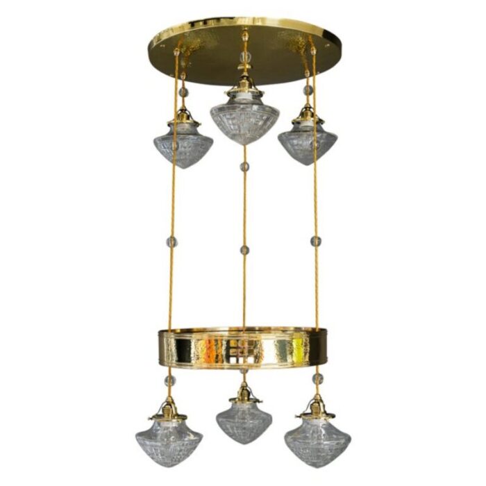 art deco viennese chandelier 1920s 1