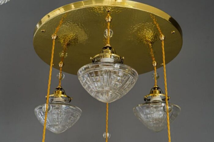 art deco viennese chandelier 1920s 3