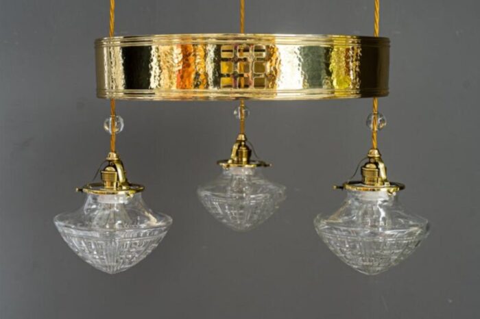 art deco viennese chandelier 1920s 4