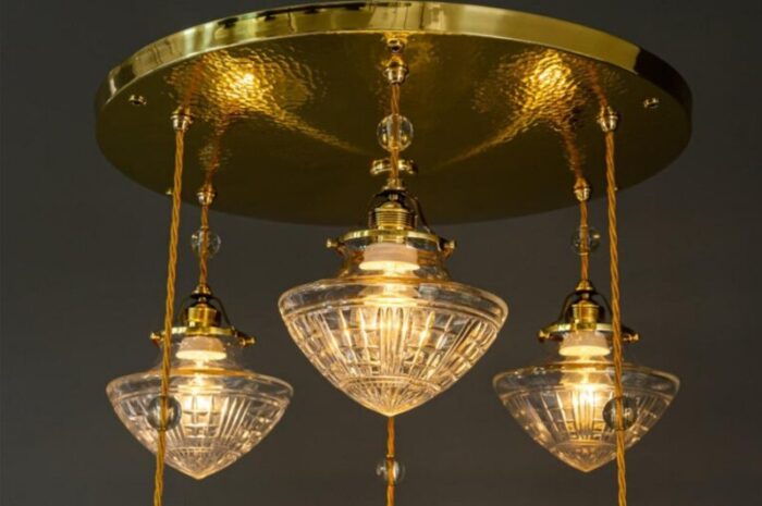 art deco viennese chandelier 1920s 6