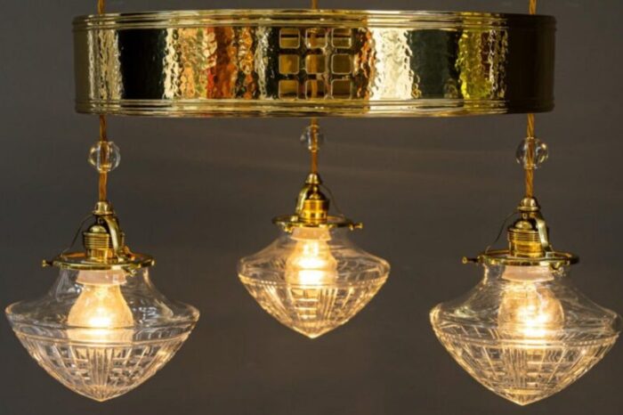 art deco viennese chandelier 1920s 7