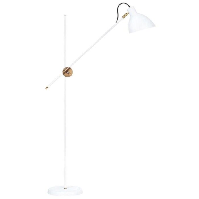 arts and raw kh1 white raw brass floor lamp from konsthantverk 1