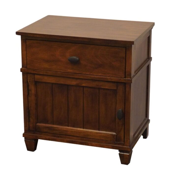 ashley furniture contemporary rustic 24 cabinet nightstand b442 91 burnished dark brown finish 1427