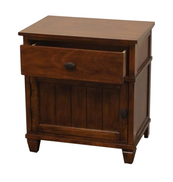 ashley furniture contemporary rustic 24 cabinet nightstand b442 91 burnished dark brown finish 2405