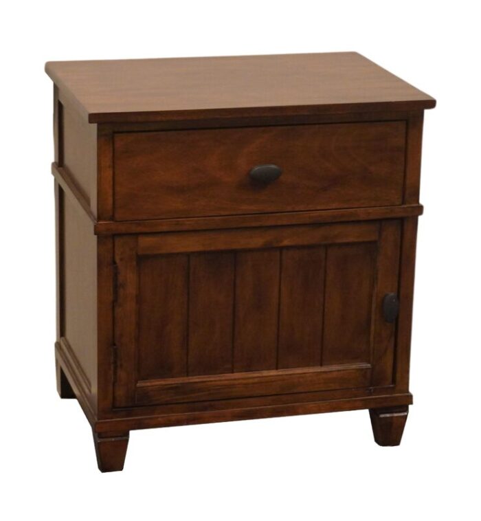 ashley furniture contemporary rustic 24 cabinet nightstand b442 91 burnished dark brown finish 7715