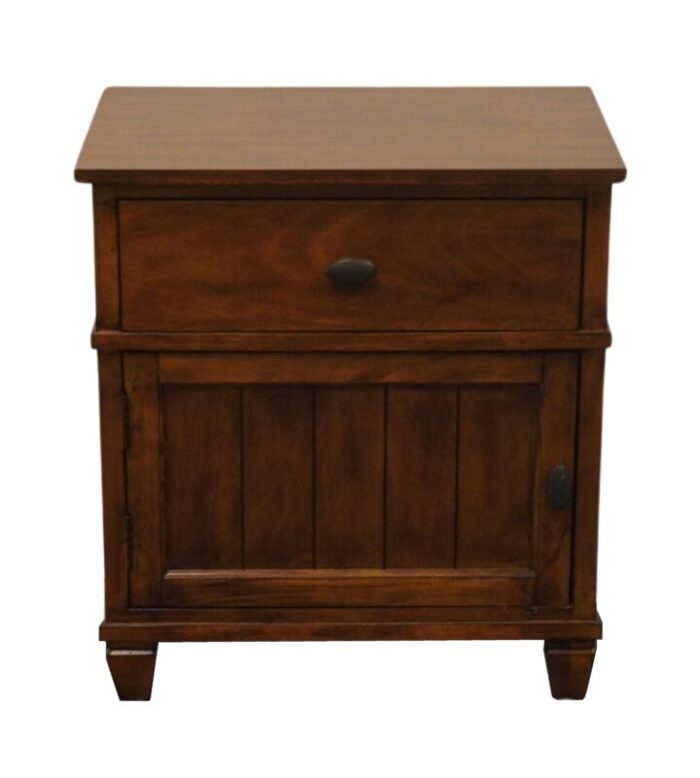 ashley furniture contemporary rustic 24 cabinet nightstand b442 91 burnished dark brown finish 7995