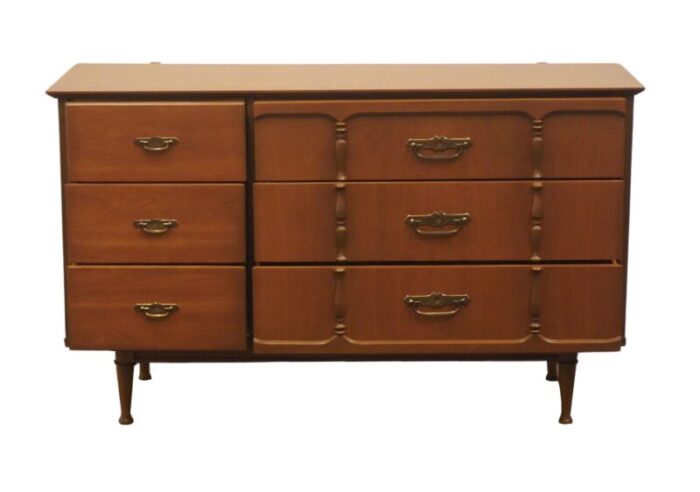 ballman cummings solid hard rock maple colonial early american 52 double dresser 0016